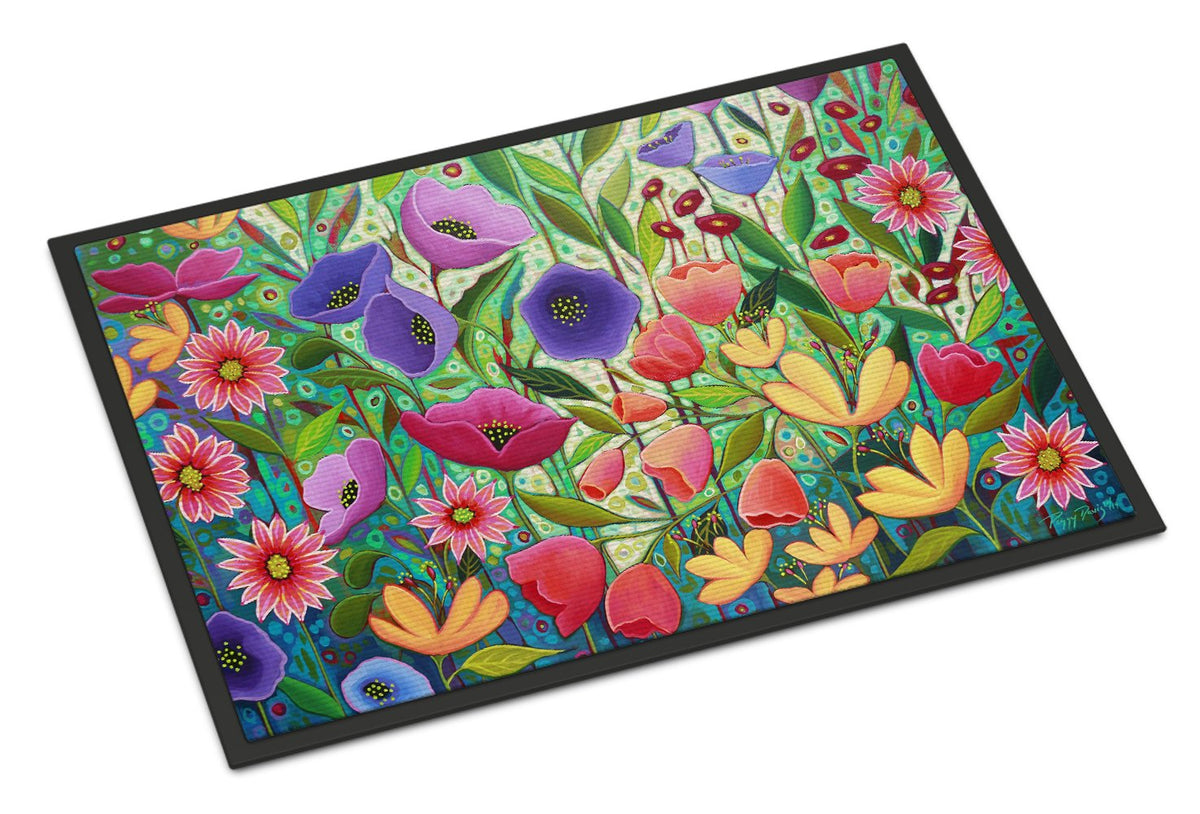 Enchanted Garden Flowers Indoor or Outdoor Mat 24x36 PPD3013JMAT by Caroline&#39;s Treasures