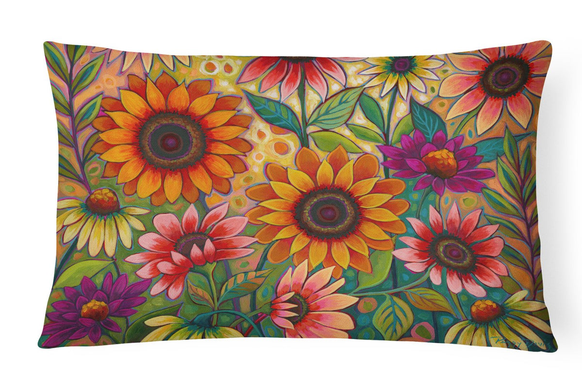 Fall Sunflower Surprise Canvas Fabric Decorative Pillow PPD3014PW1216 by Caroline&#39;s Treasures
