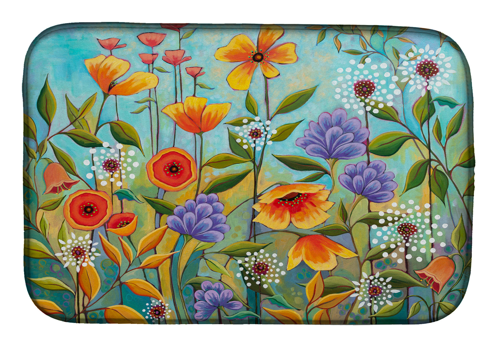 Fresh Air Flowers Dish Drying Mat PPD3016DDM  the-store.com.