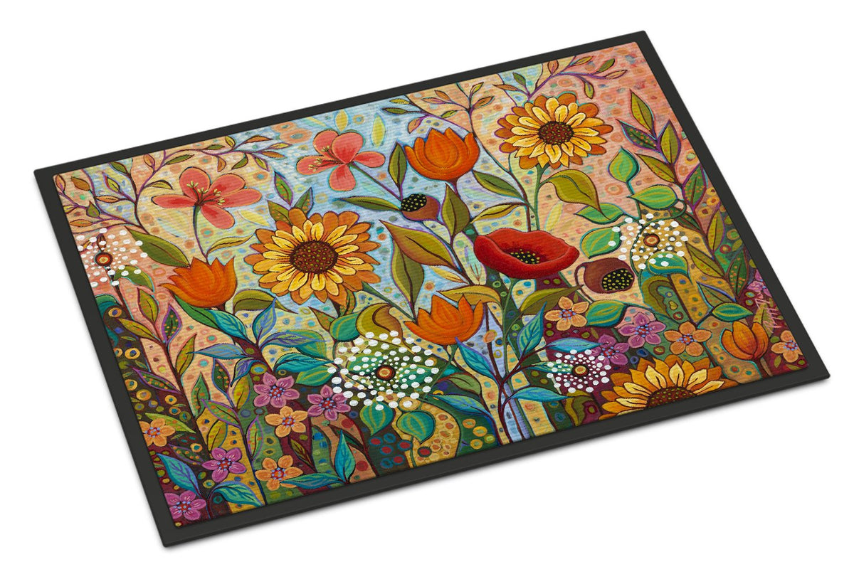 Joy in the Morning Flowers Indoor or Outdoor Mat 24x36 PPD3017JMAT by Caroline&#39;s Treasures