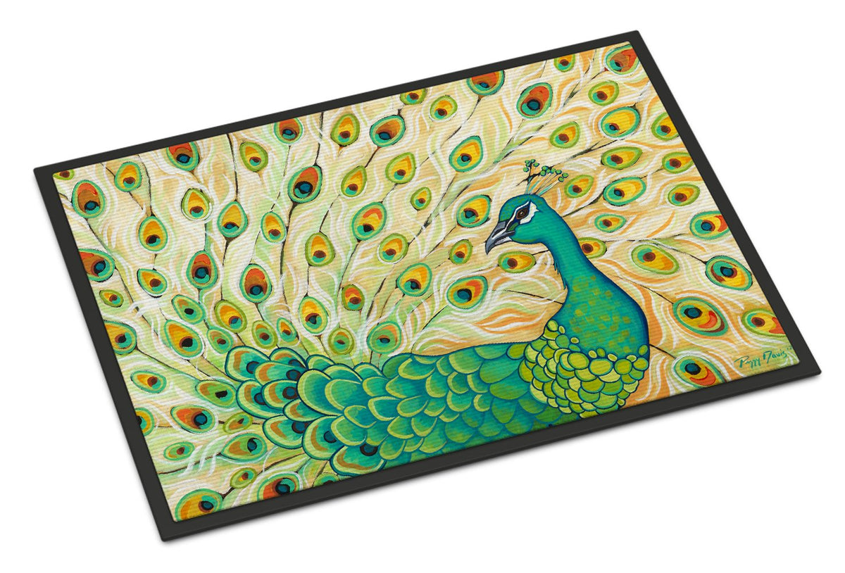 Pretty Pretty Peacock Indoor or Outdoor Mat 24x36 PPD3021JMAT by Caroline&#39;s Treasures
