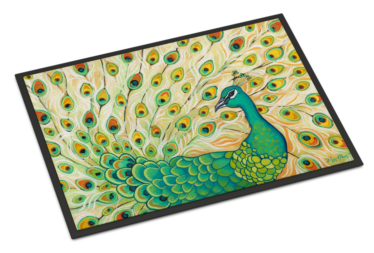 Pretty Pretty Peacock Indoor or Outdoor Mat 24x36 PPD3021JMAT by Caroline's Treasures