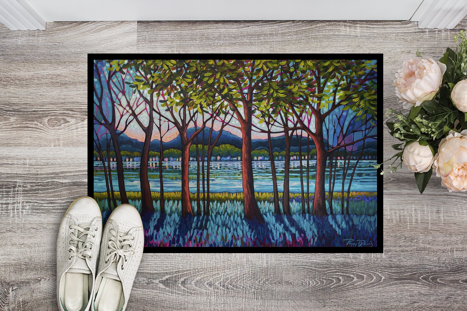 Caroline's Treasures Tanzanite River Doormat - 24x36 Decorative Floor Mat – Indoor/Outdoor Rug with Artistic Flair PPD3022JMAT