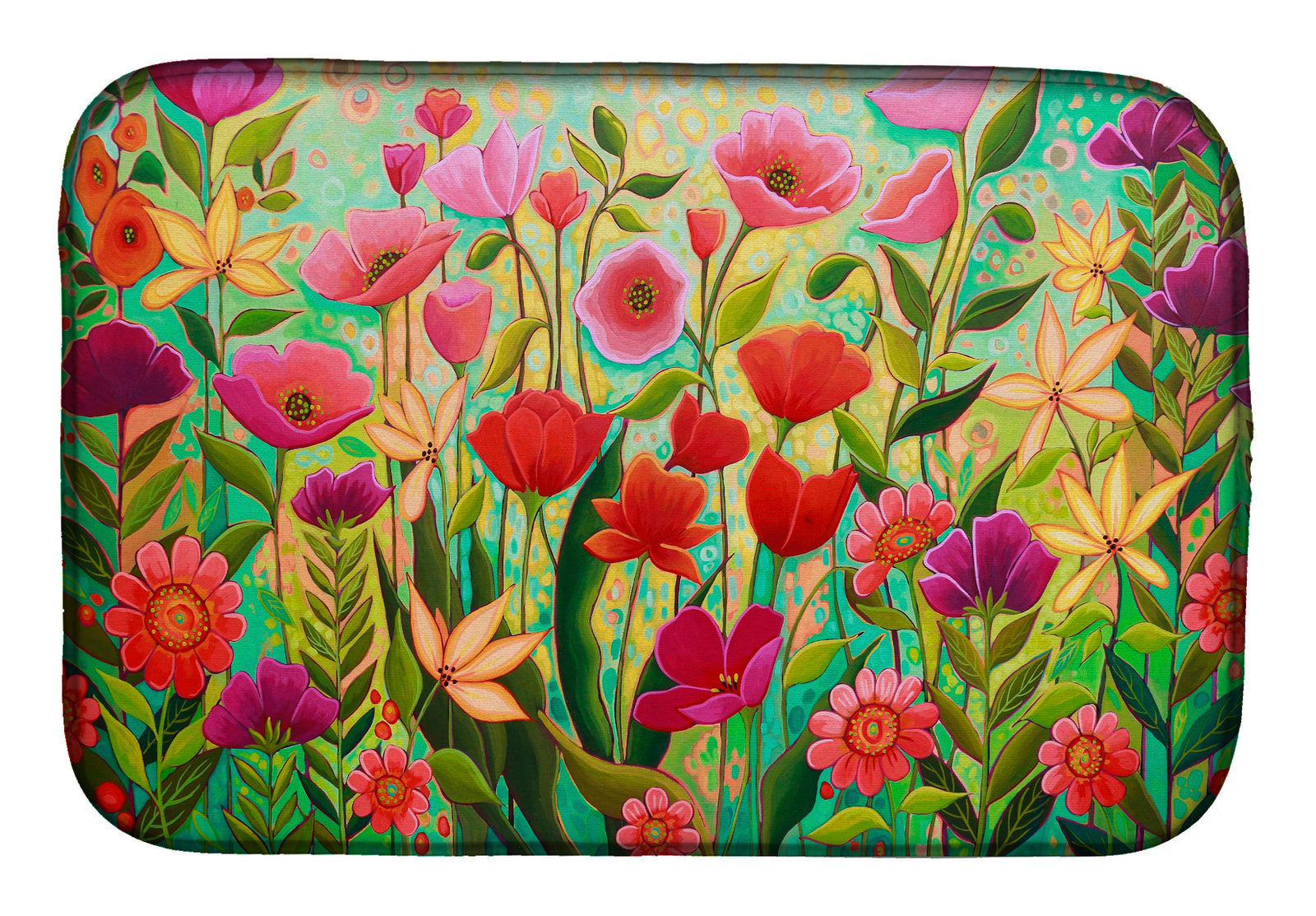 Wild Beauty Flowers Dish Drying Mat PPD3024DDM  the-store.com.