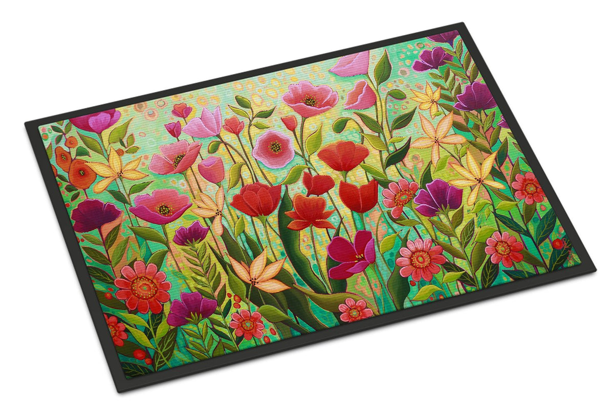 Wild Beauty Flowers Indoor or Outdoor Mat 24x36 PPD3024JMAT by Caroline&#39;s Treasures