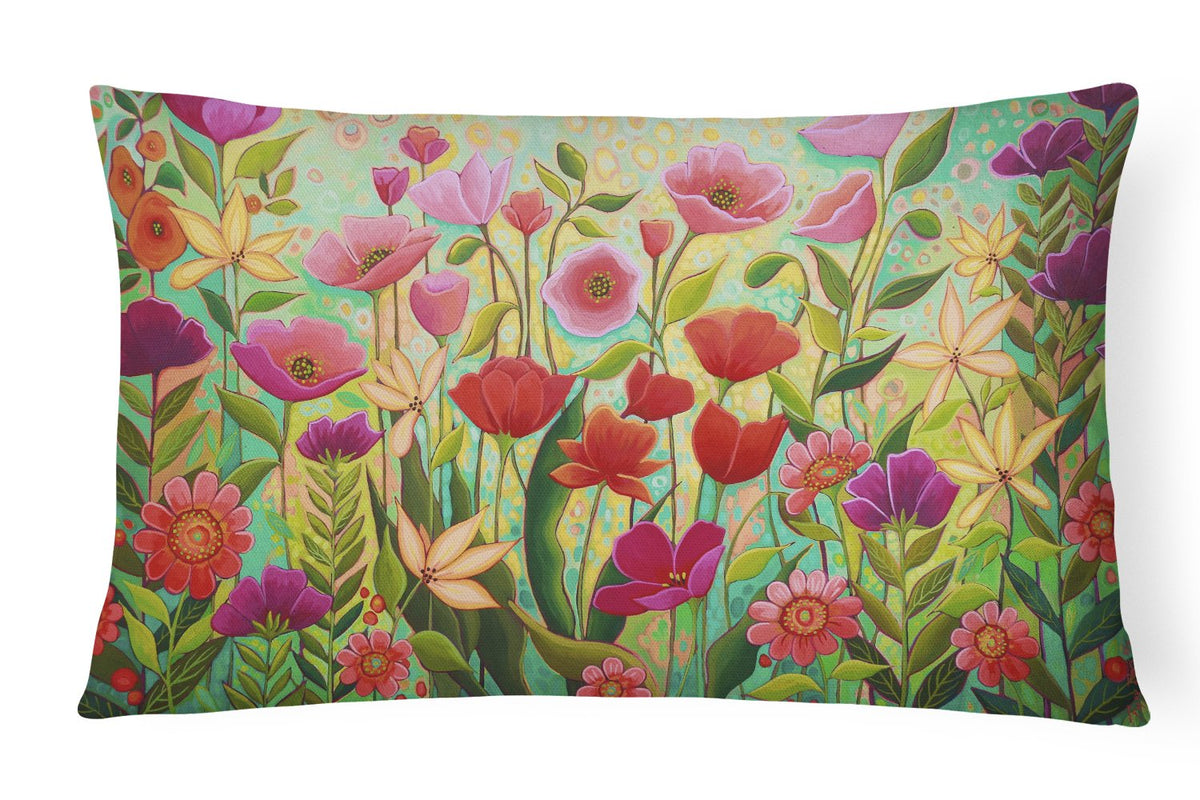 Wild Beauty Flowers Canvas Fabric Decorative Pillow PPD3024PW1216 by Caroline&#39;s Treasures