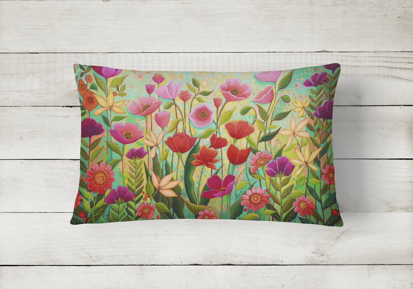 Caroline's Treasures Wild Beauty Flowers Canvas Fabric Decorative Pillow PPD3024PW1216