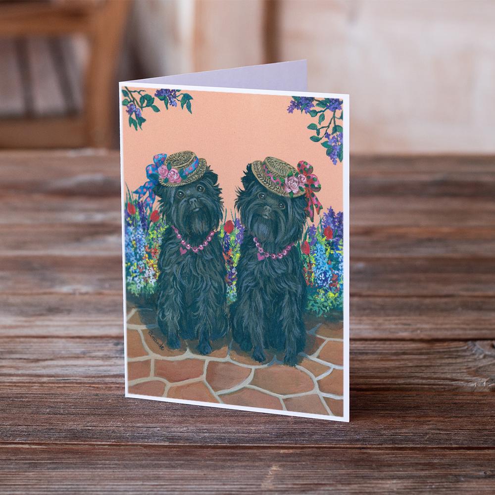 Affenpinscher Sisters Greeting Cards and Envelopes Pack of 8 - the-store.com