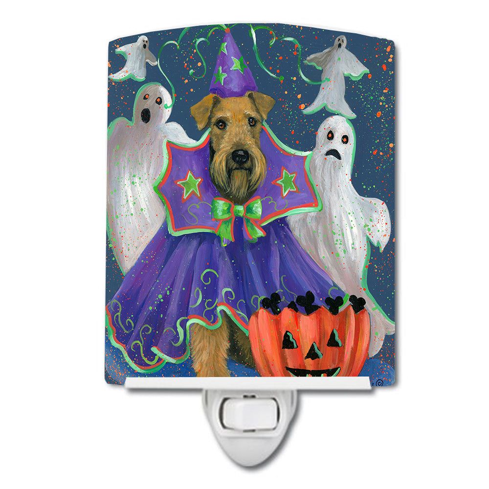 Airedale Boo Hoo Halloween Ceramic Night Light PPP3002CNL - the-store.com
