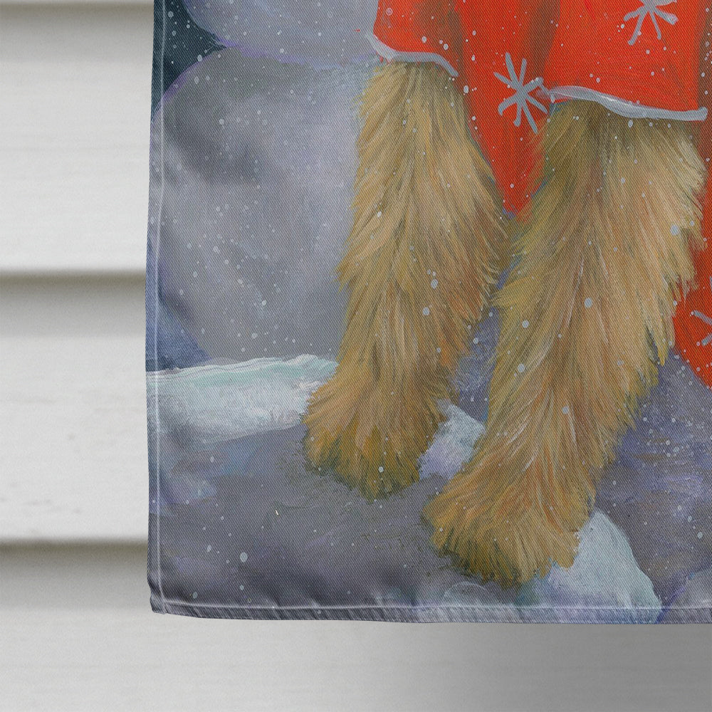 Airedale Snowpeople Christmas Flag Canvas House Size PPP3005CHF  the-store.com.