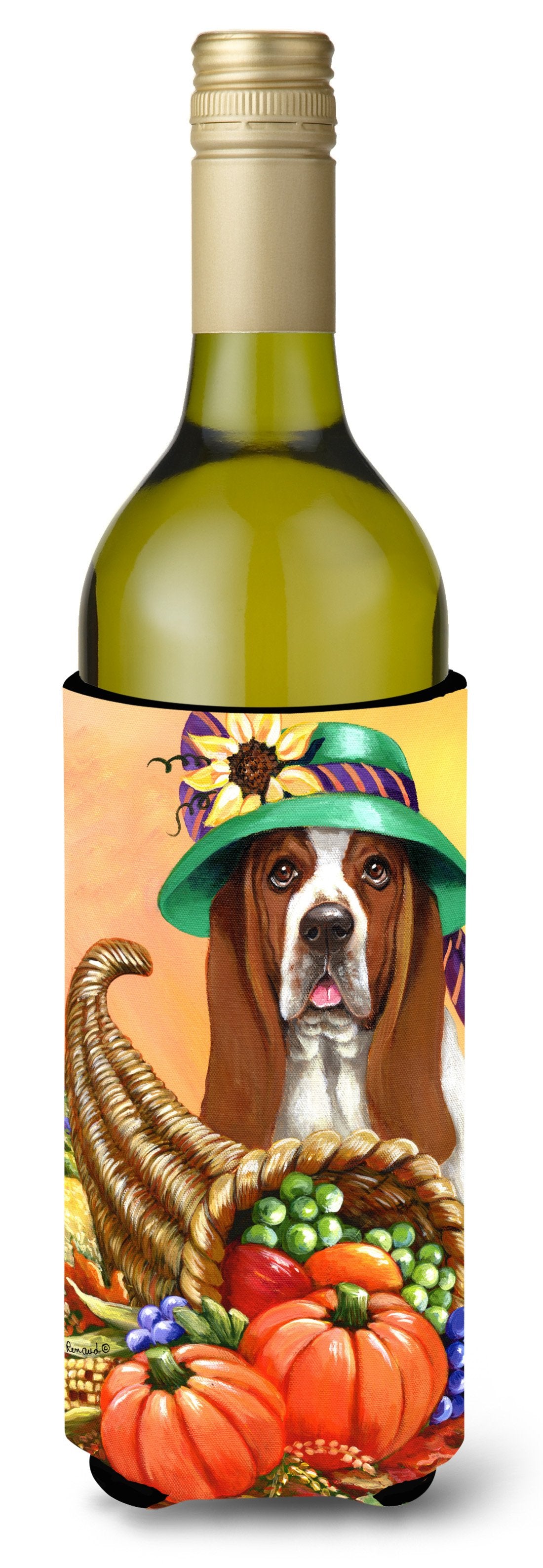 Basset Hound Autumn Wine Bottle Hugger PPP3010LITERK by Caroline&#39;s Treasures