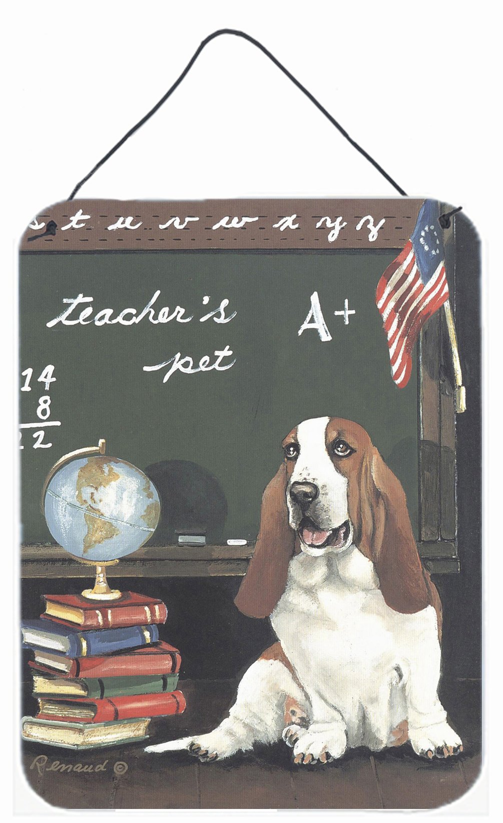Buy this Basset Hound Teacher's Pet Wall or Door Hanging Prints PPP3013DS1216