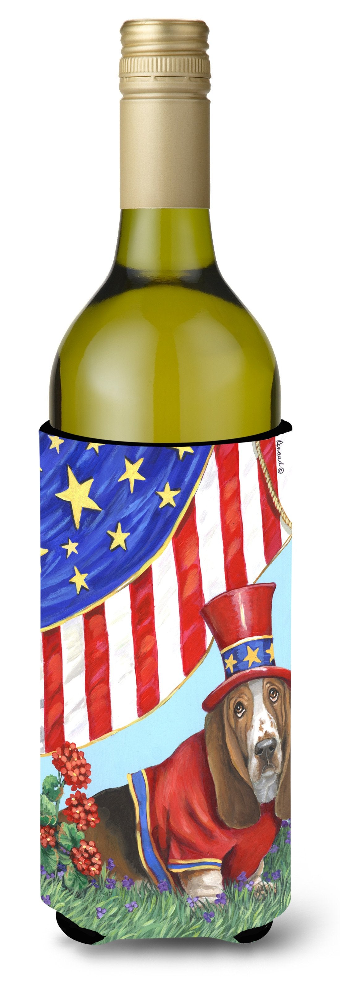 Basset Hound USA Wine Bottle Hugger PPP3014LITERK by Caroline&#39;s Treasures