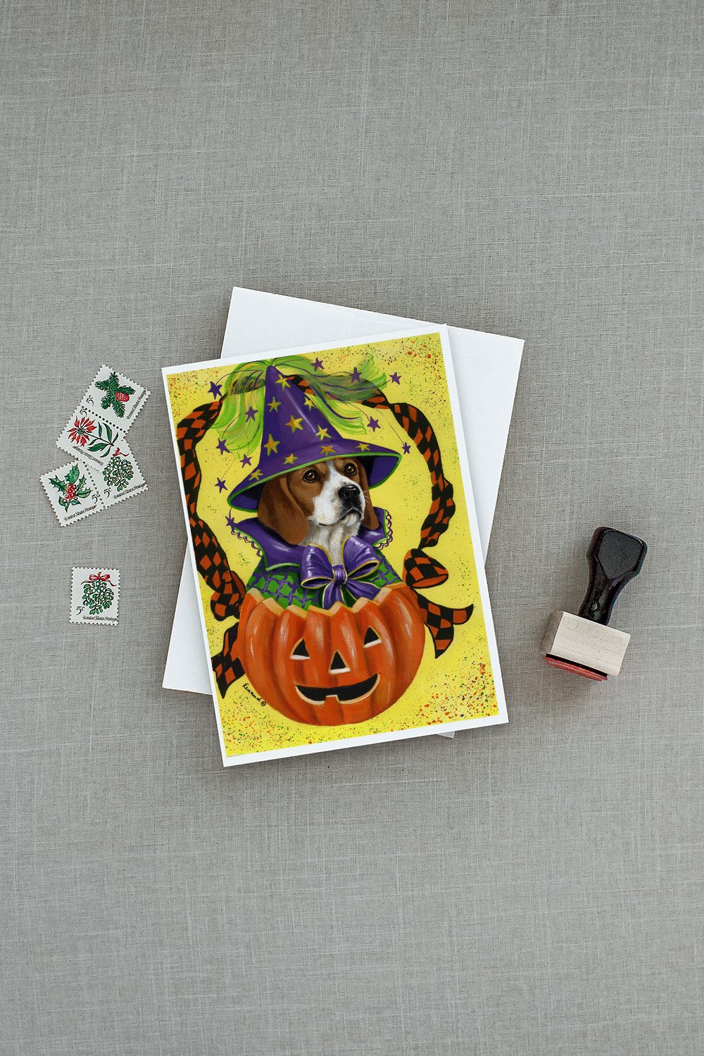 Beagle Halloweenie Greeting Cards and Envelopes Pack of 8 - the-store.com
