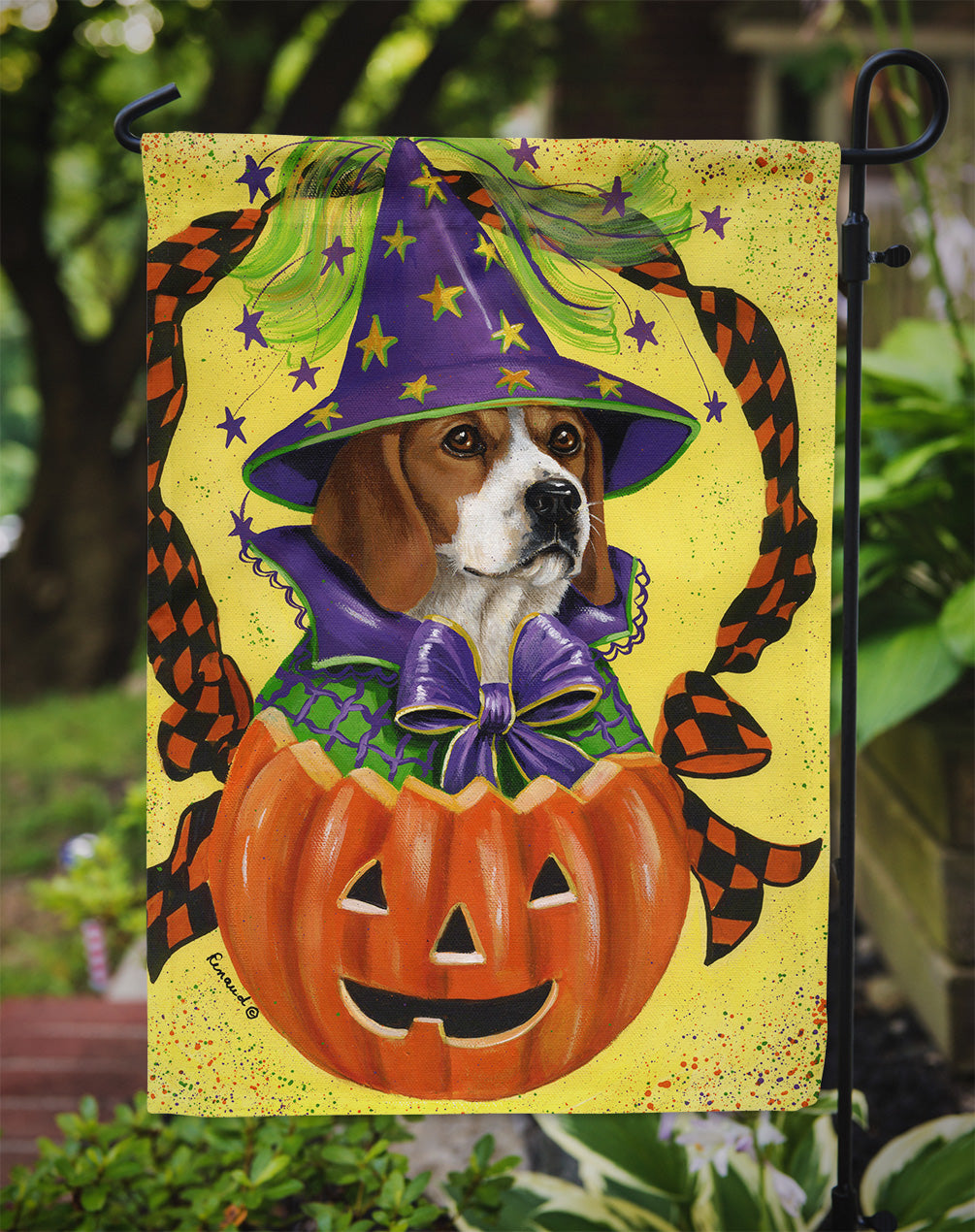 Beagle Halloweenie Flag Garden Size PPP3015GF