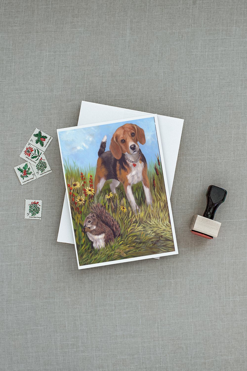Beagle Hunter Hunted Greeting Cards and Envelopes Pack of 8 - the-store.com