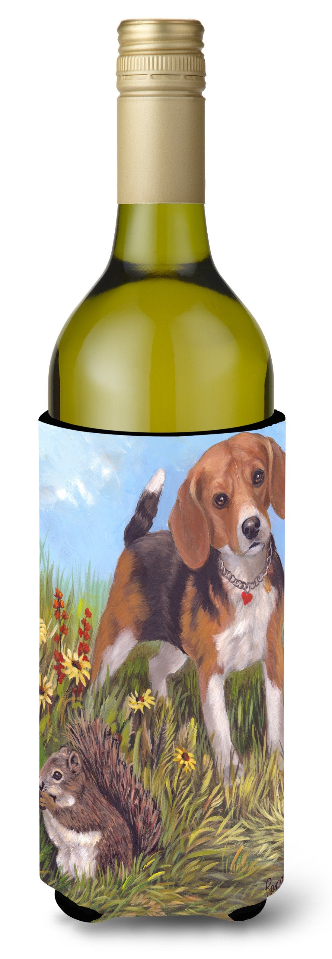 Beagle Hunter Hunted Wine Bottle Hugger PPP3016LITERK by Caroline&#39;s Treasures