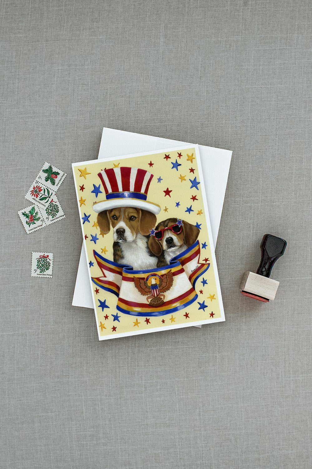 Beagle USA Greeting Cards and Envelopes Pack of 8 - the-store.com