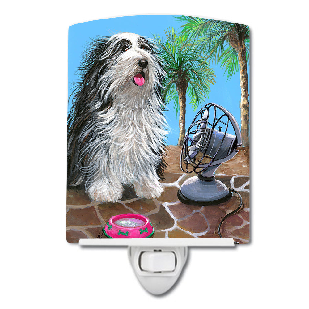 Bearded Collie Cool Summer Ceramic Night Light PPP3019CNL - the-store.com