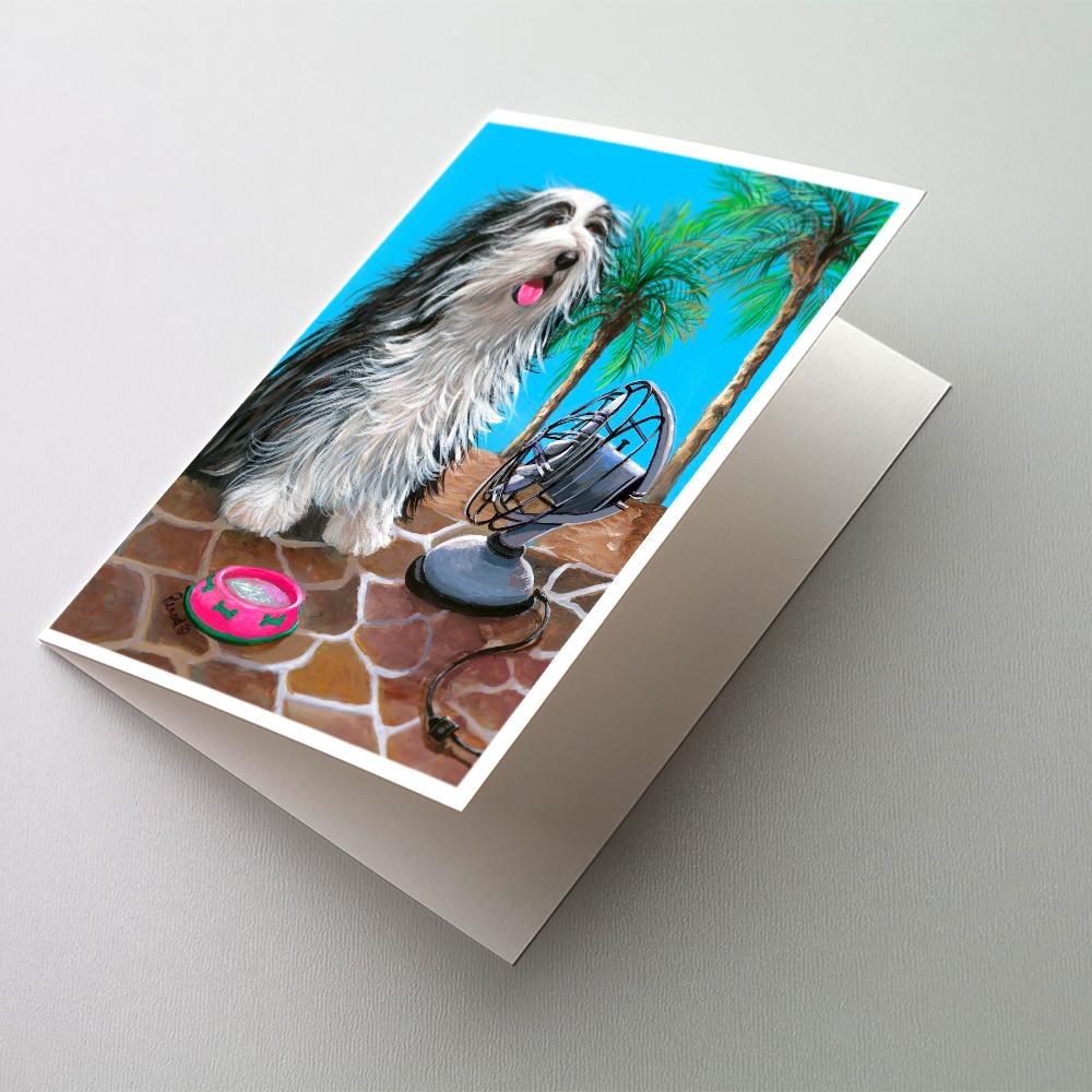 Buy this Bearded Collie Cool Summer Greeting Cards and Envelopes Pack of 8