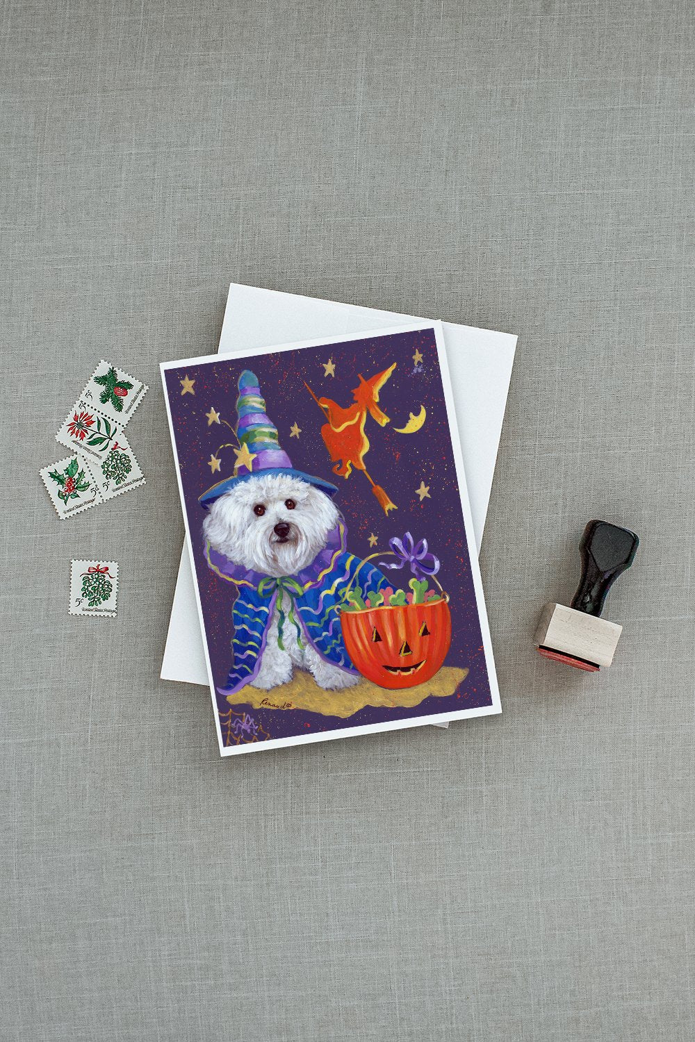 Bichon Frise Boo Halloween Greeting Cards and Envelopes Pack of 8 - the-store.com