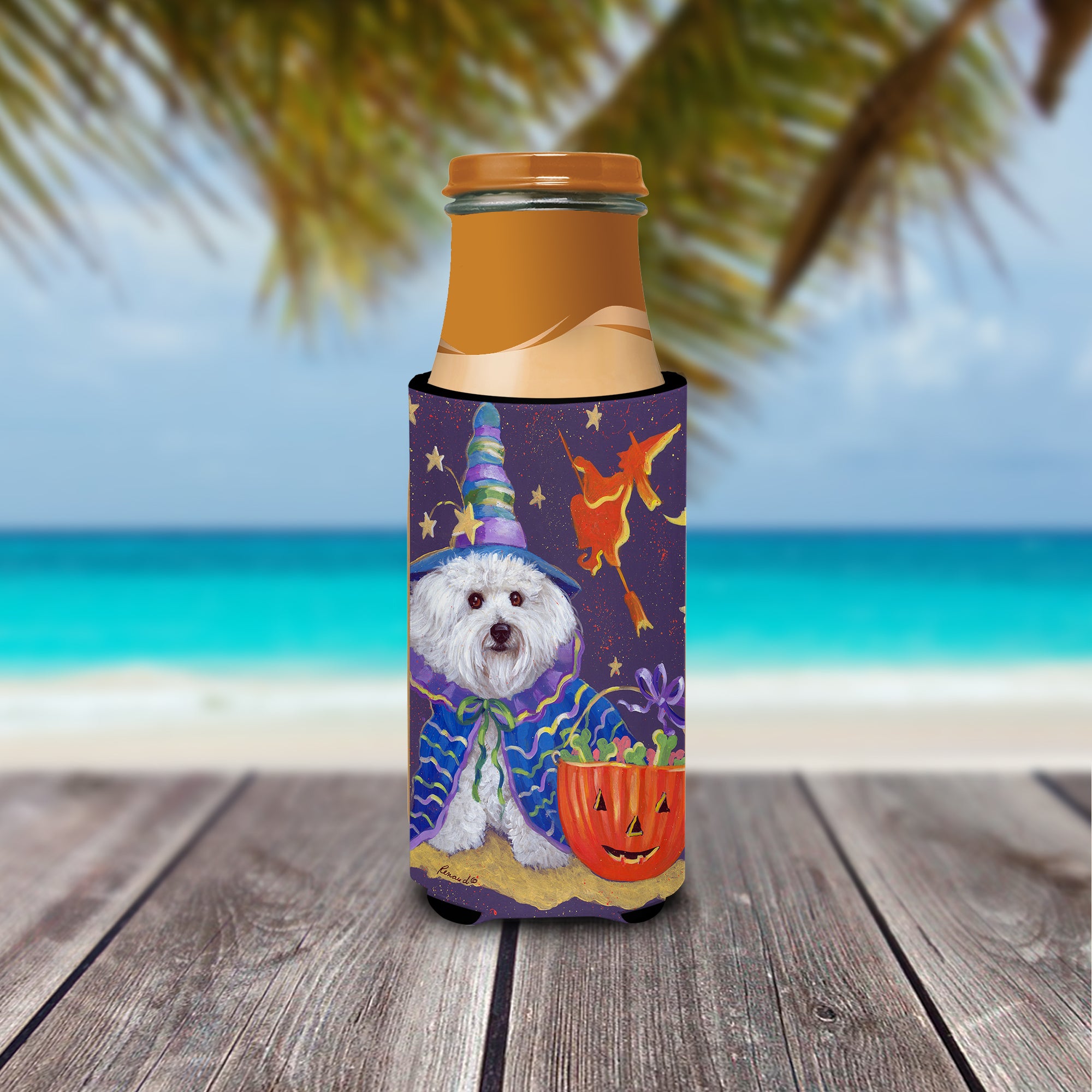 Bichon Frise Boo Halloween Ultra Hugger for slim cans PPP3020MUK  the-store.com.