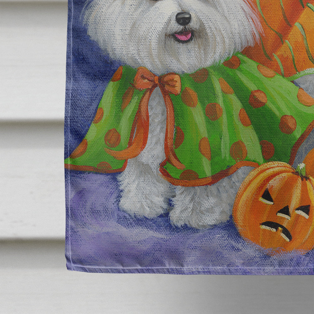 Bichon Frise Halloween Haunted House Flag Canvas House Size PPP3022CHF  the-store.com.