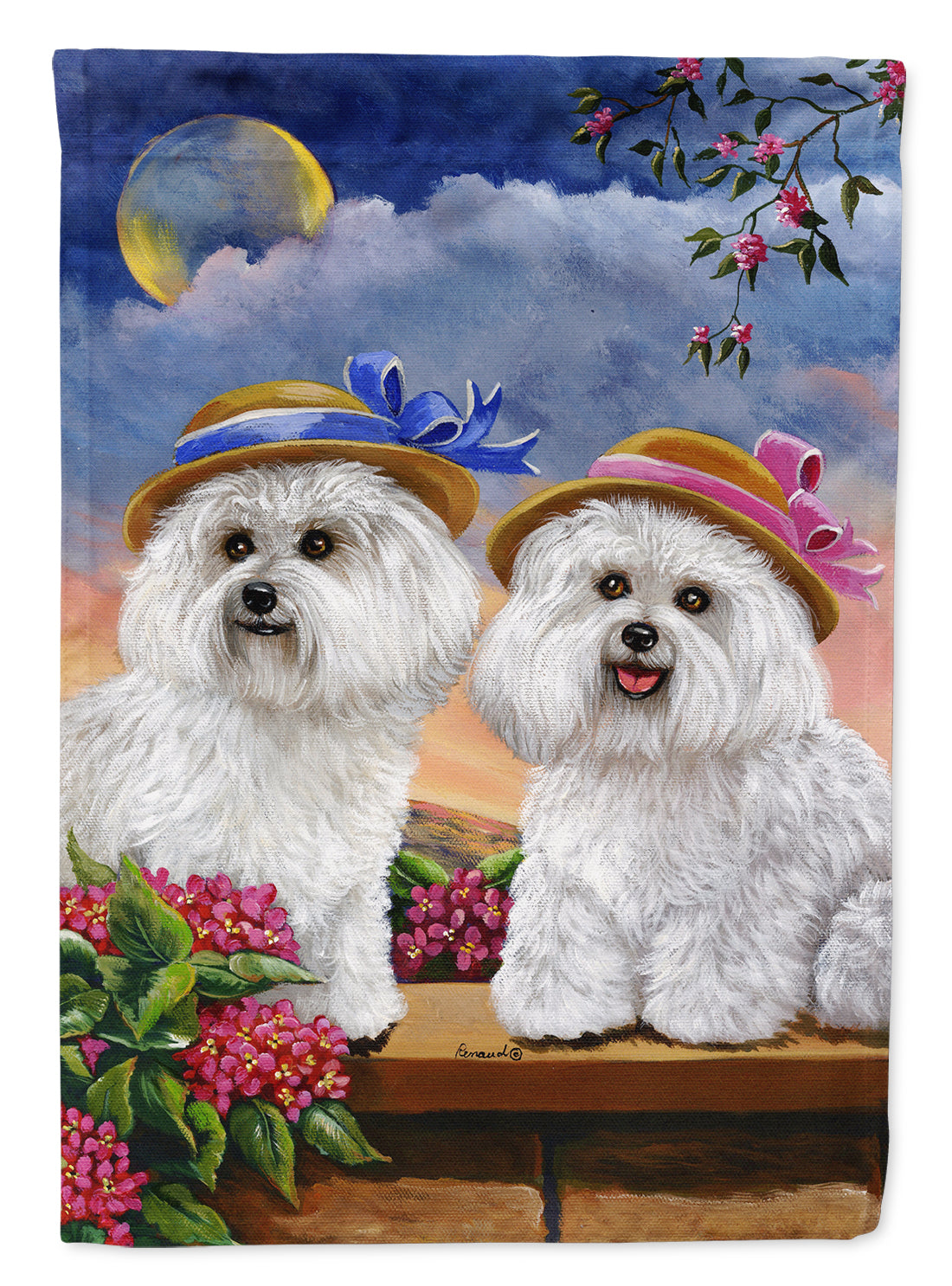 Bichon Frise Soulmates Flag Canvas House Size PPP3026CHF  the-store.com.