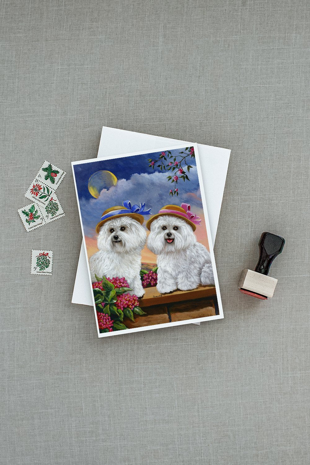 Bichon Frise Soulmates Greeting Cards and Envelopes Pack of 8 - the-store.com