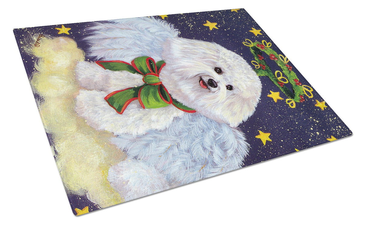 Bichon Frise Christmas Angel Glass Cutting Board Large PPP3027LCB by Caroline&#39;s Treasures