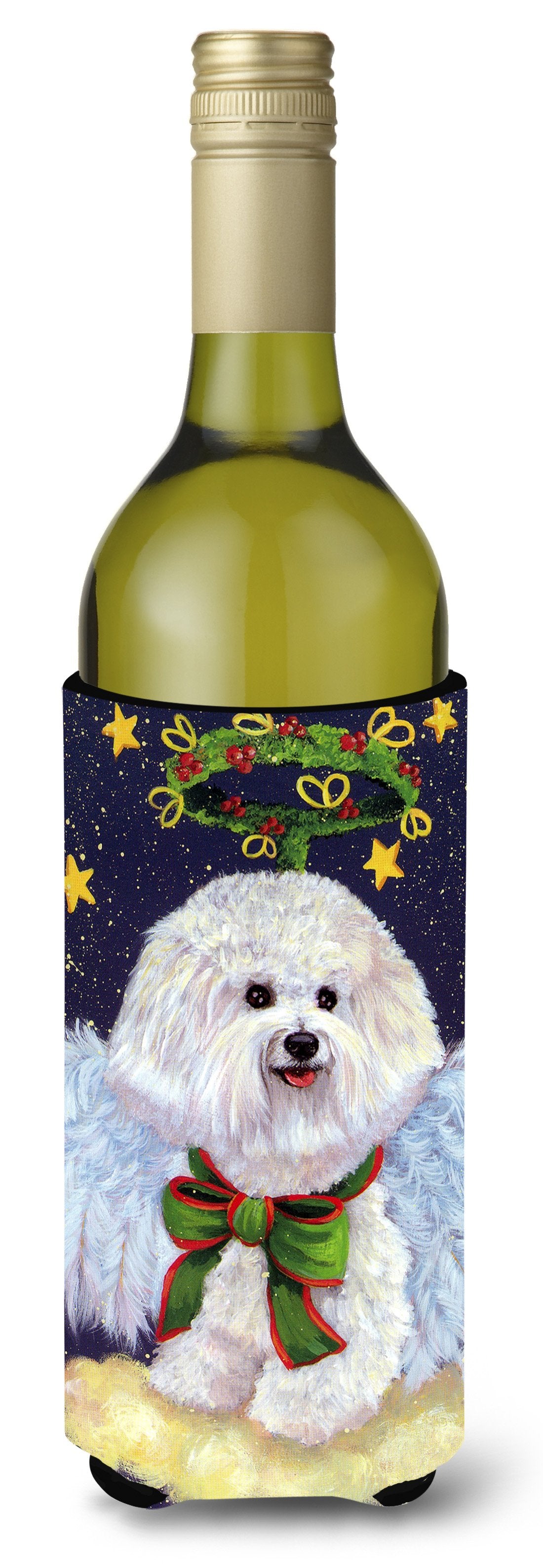 Bichon Frise Christmas Angel Wine Bottle Hugger PPP3027LITERK by Caroline&#39;s Treasures