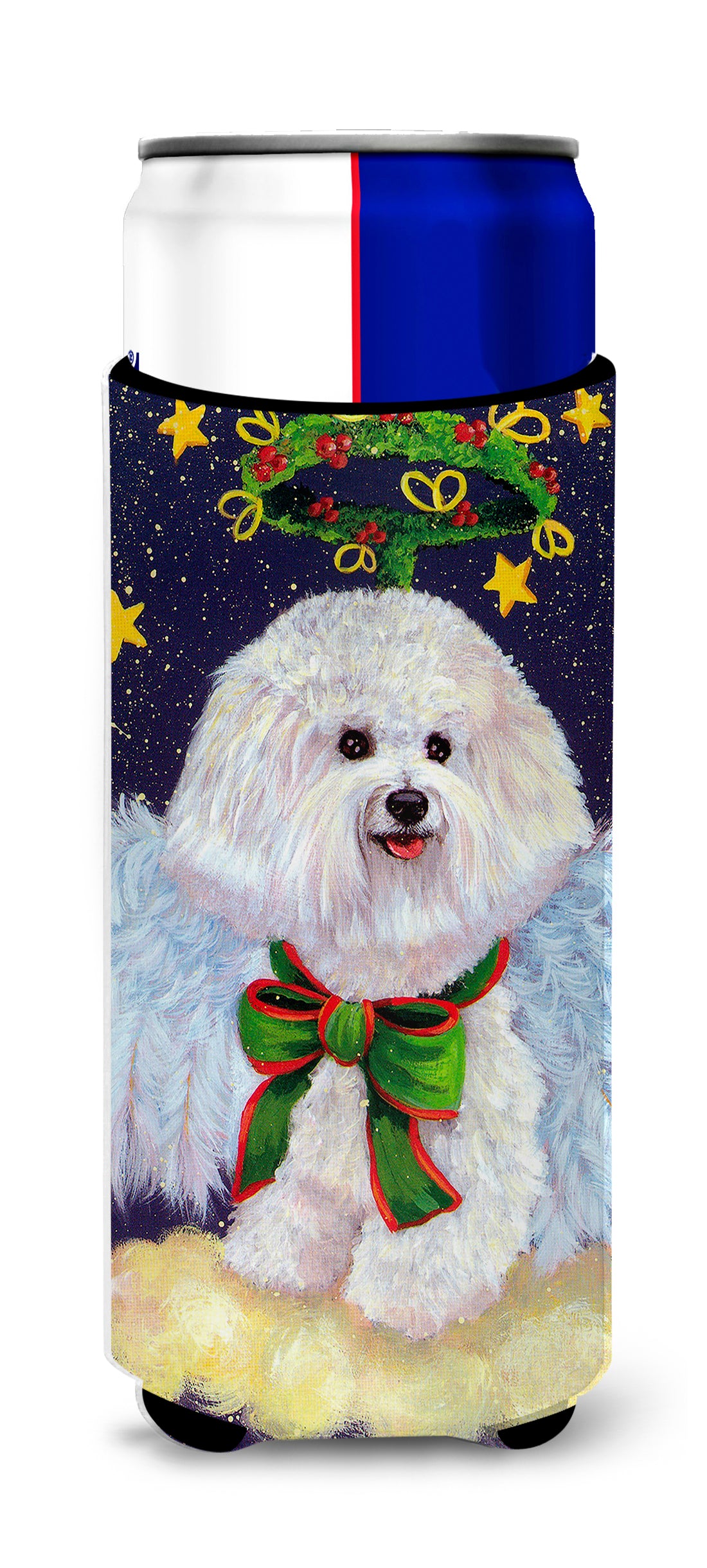 Bichon Frise Christmas Angel Ultra Hugger for slim cans PPP3027MUK  the-store.com.