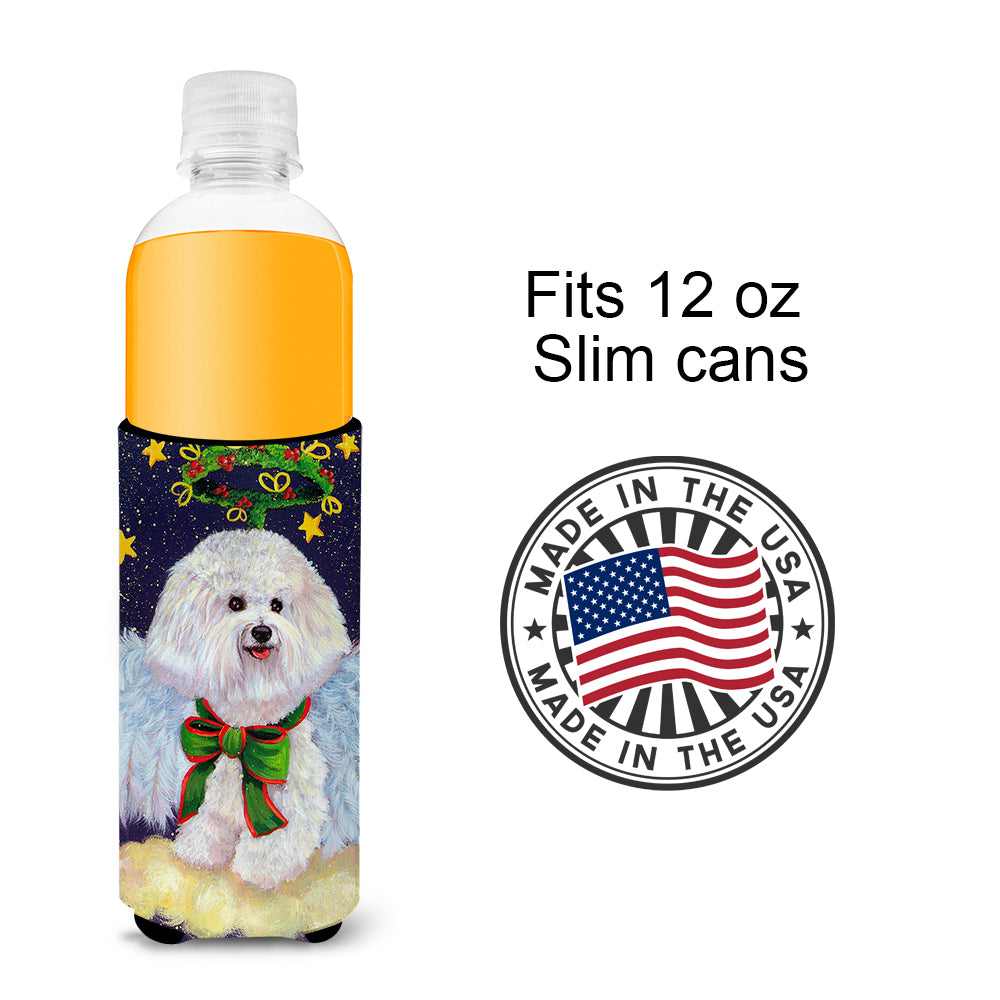 Bichon Frise Christmas Angel Ultra Hugger for slim cans PPP3027MUK
