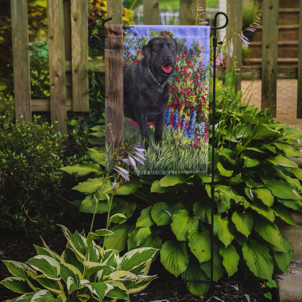 Caroline's Treasures Black Labrador Retriever Garden Flag – Decorative Outdoor Yard Flag PPP3028GF