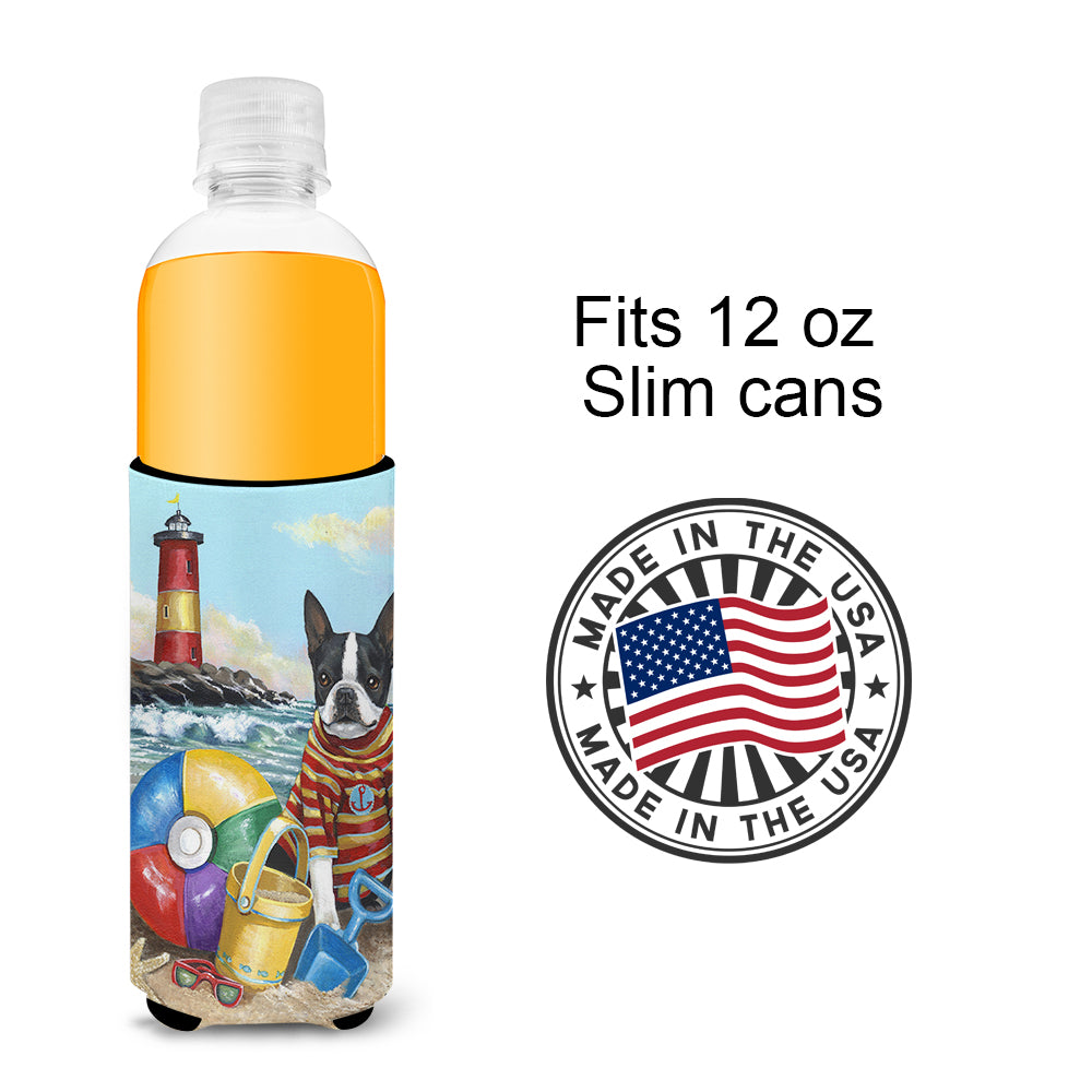 Boston Terrier Beach Baby Ultra Hugger for slim cans PPP3032MUK
