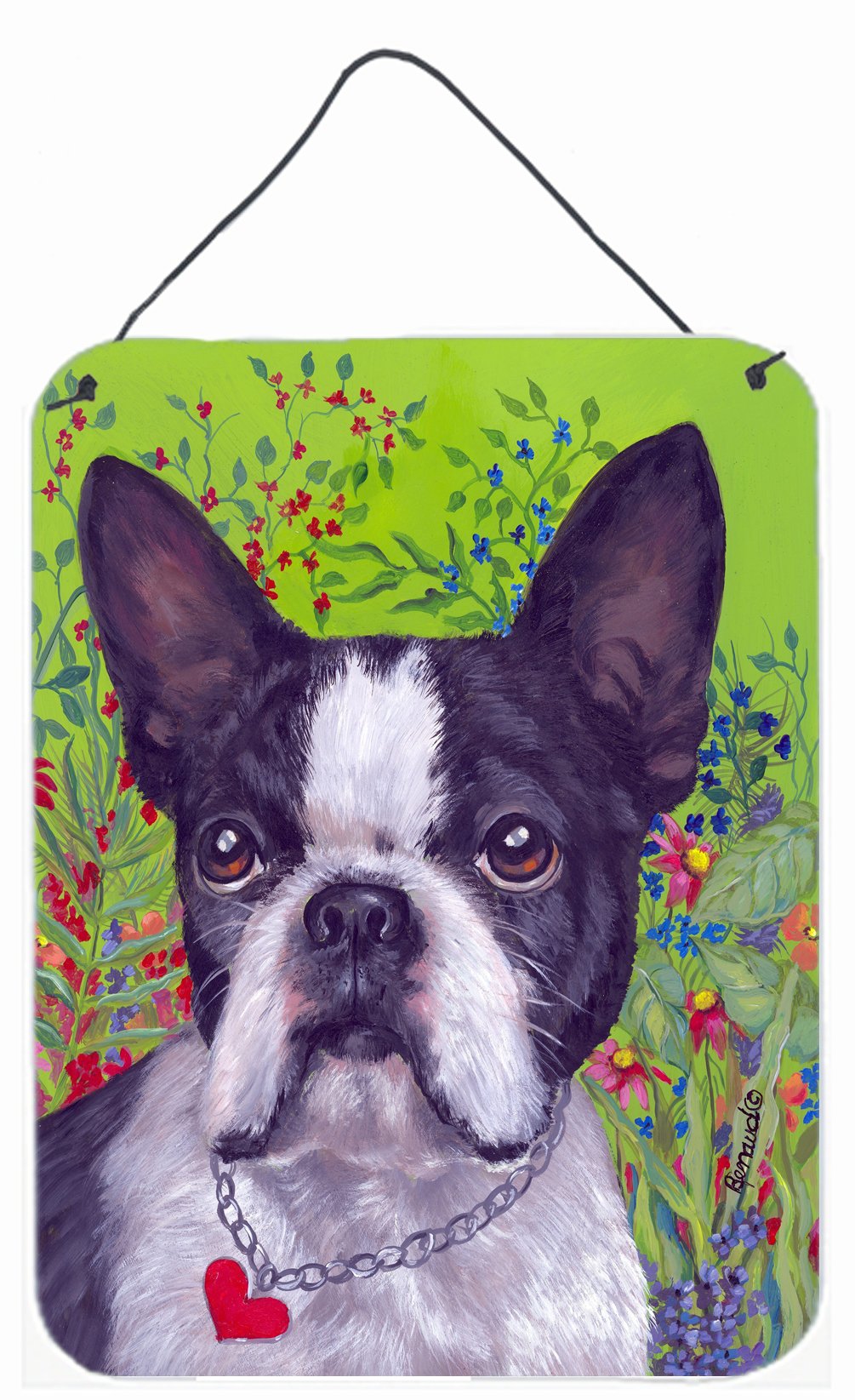 Buy this Boston Terrier Jungle Wall or Door Hanging Prints PPP3034DS1216