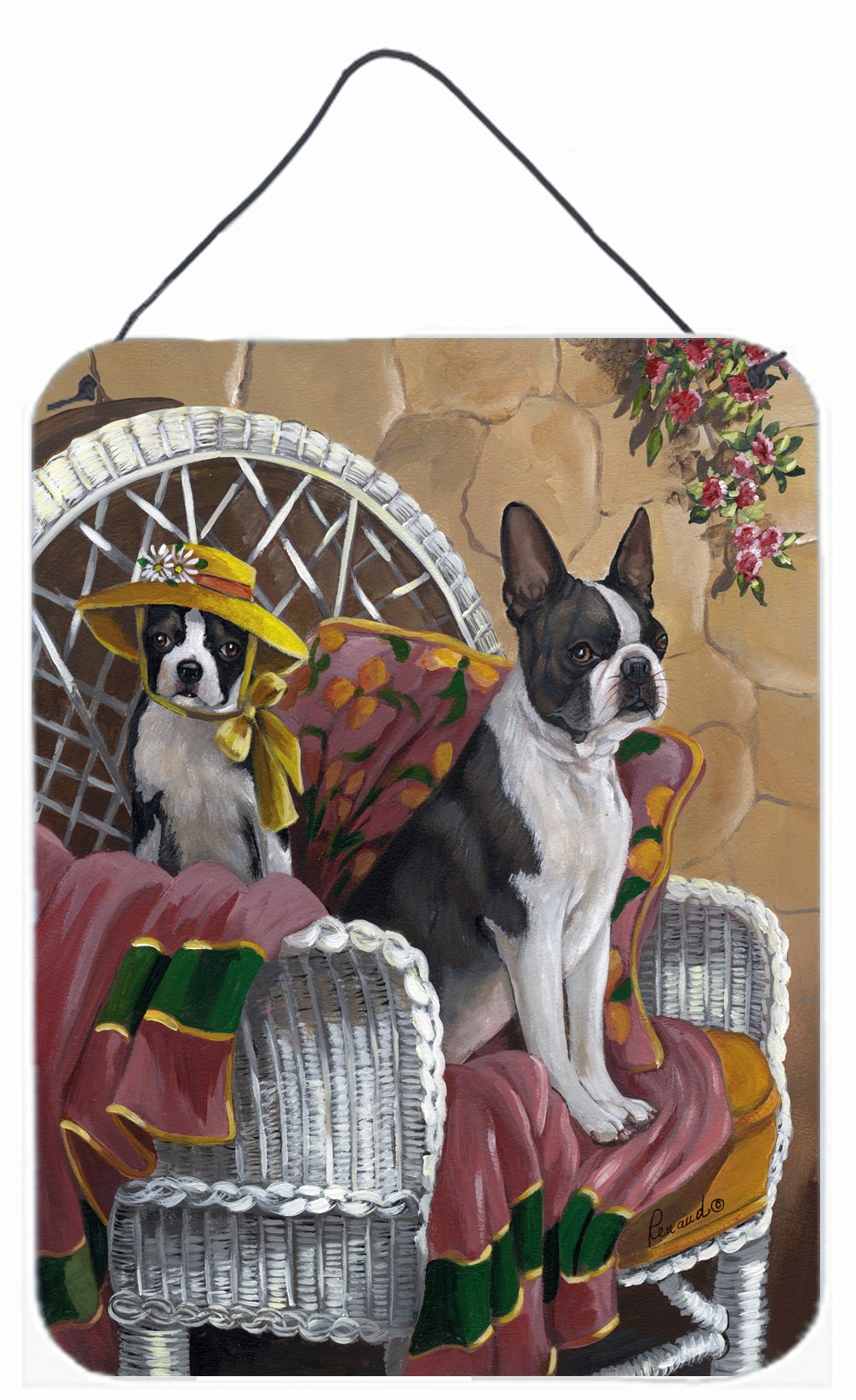 Buy this Boston Terrier Patio Gems Wall or Door Hanging Prints PPP3036DS1216