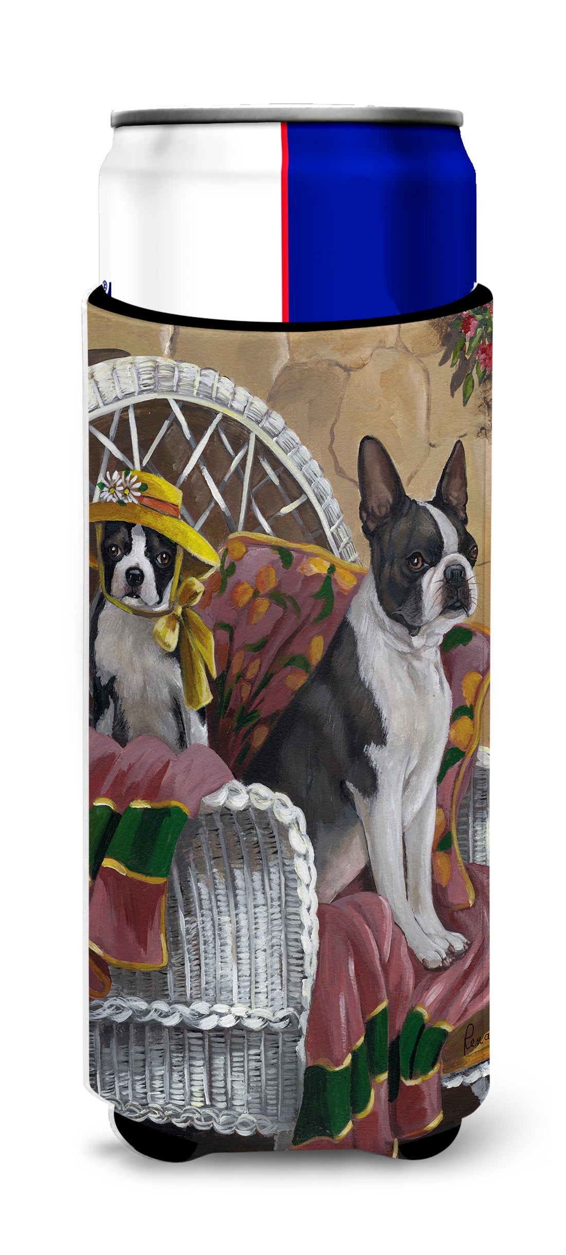 Boston Terrier Patio Gems Ultra Hugger for slim cans PPP3036MUK  the-store.com.