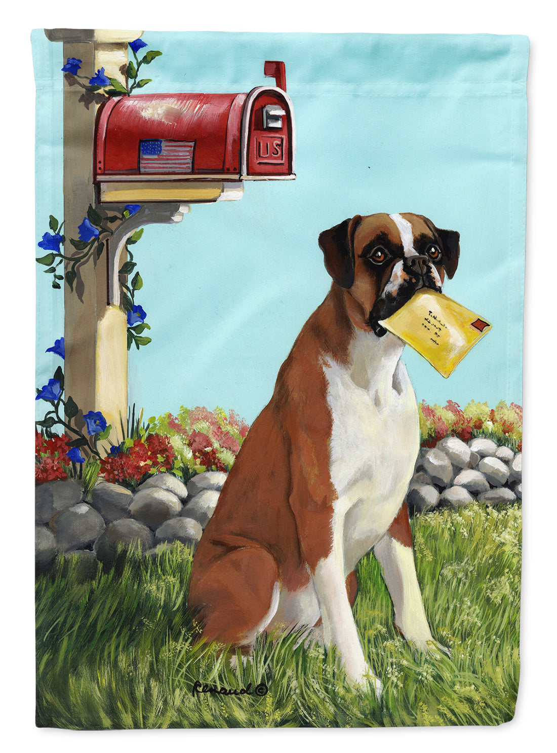 Boxer Got Mail Flag Canvas House Size PPP3039CHF  the-store.com.