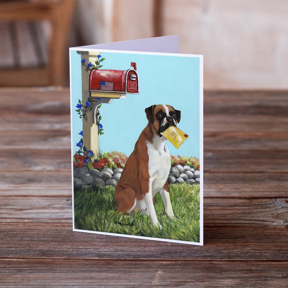 Boxer Got Mail Greeting Cards and Envelopes Pack of 8 - the-store.com