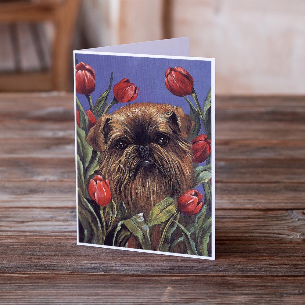 Brussels Griffon Peek a Boo Greeting Cards and Envelopes Pack of 8 - the-store.com