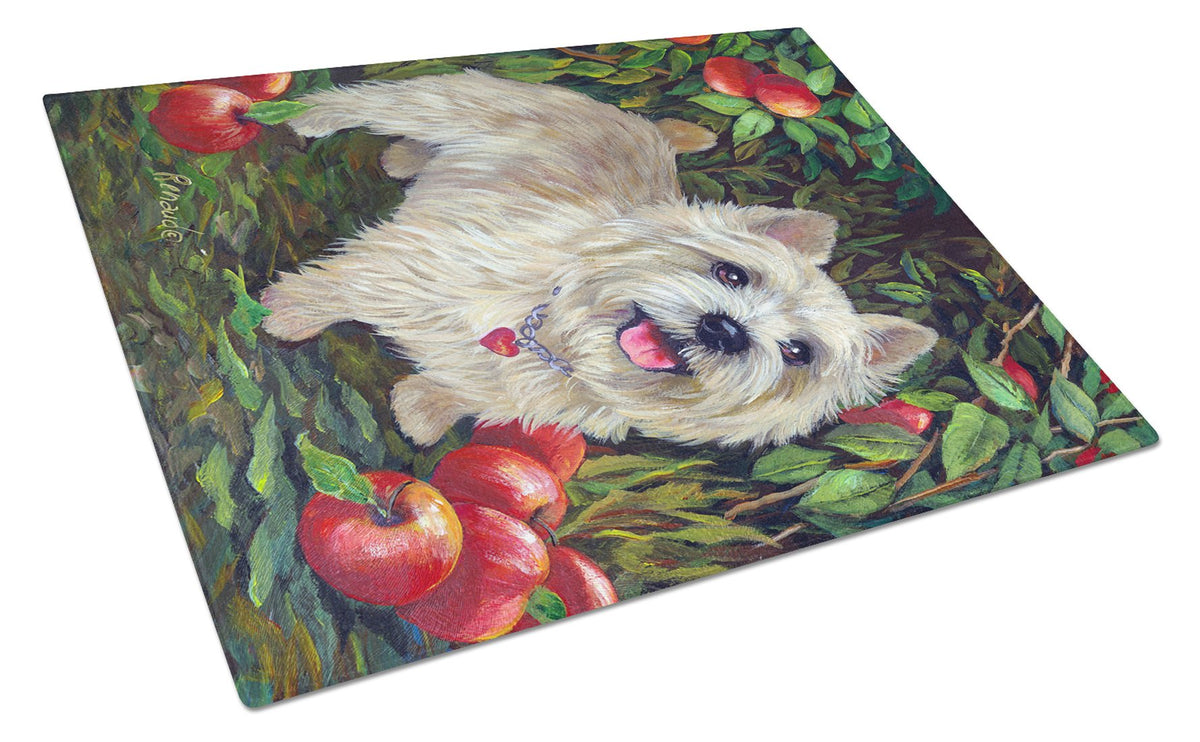 Cairn Terrier Apples Glass Cutting Board Large PPP3042LCB by Caroline&#39;s Treasures