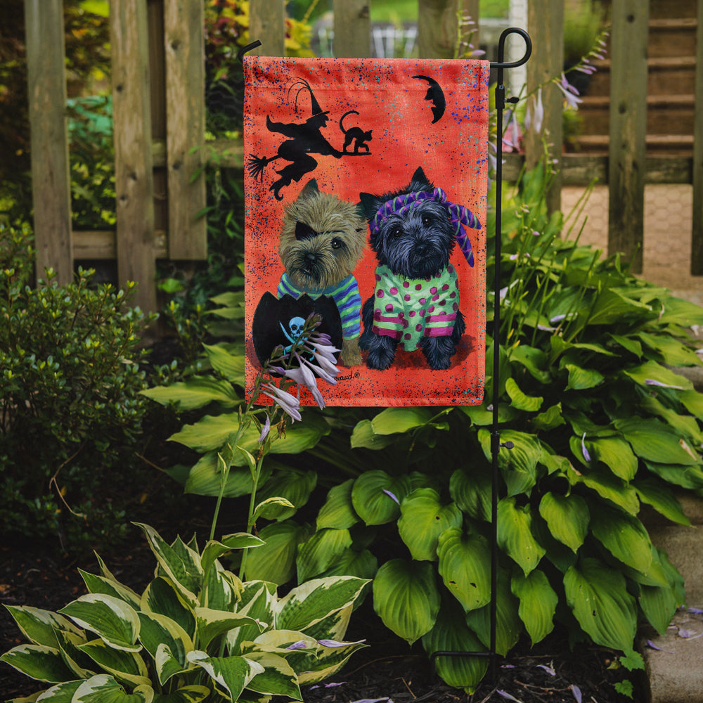 Caroline's Treasures Cairn Terrier Pirates Halloween Garden Flag – Decorative Outdoor Yard Flag PPP3043GF