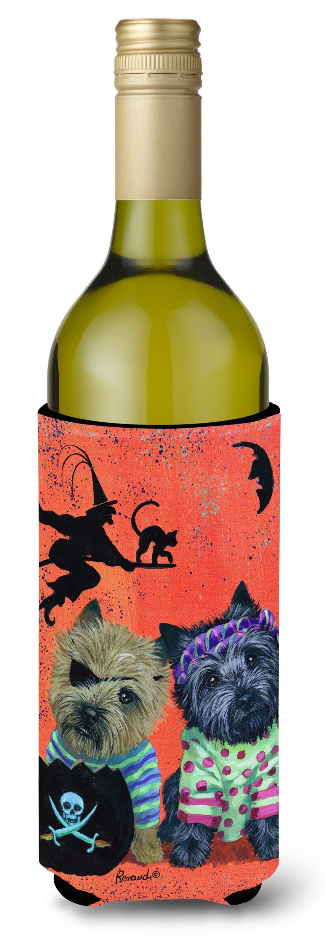 Cairn Terrier Pirates Halloween Wine Bottle Hugger PPP3043LITERK by Caroline&#39;s Treasures