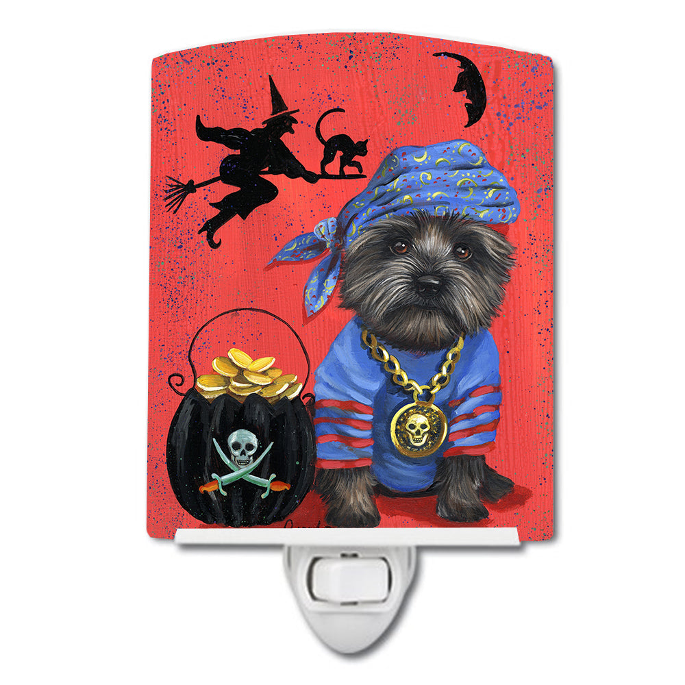 Cairn Terrier Black Pirate Halloween Ceramic Night Light PPP3044CNL - the-store.com