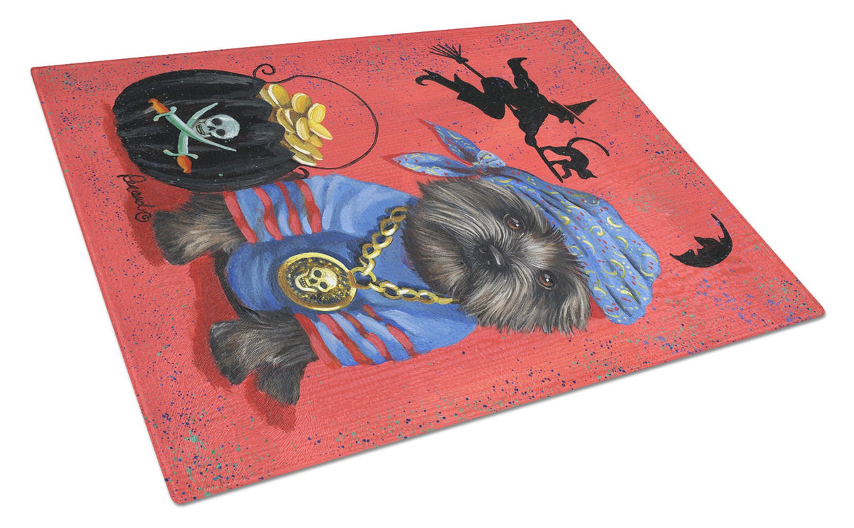 Cairn Terrier Black Pirate Halloween Glass Cutting Board Large PPP3044LCB by Caroline&#39;s Treasures