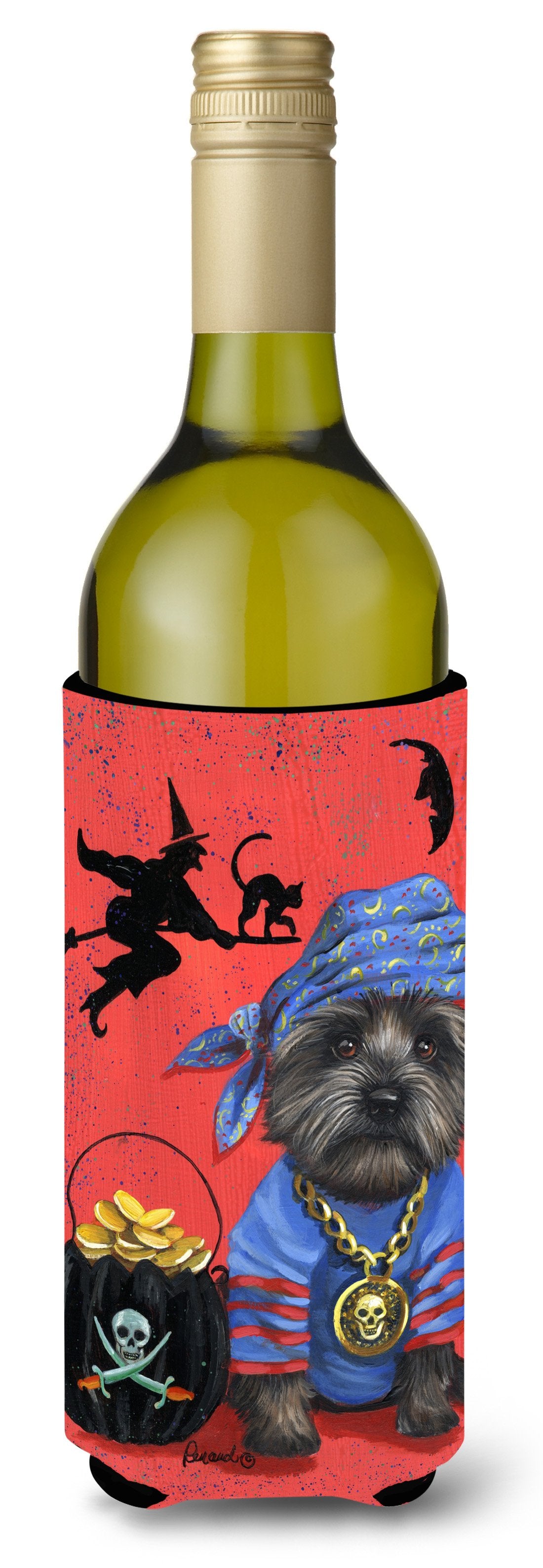 Cairn Terrier Black Pirate Halloween Wine Bottle Hugger PPP3044LITERK by Caroline&#39;s Treasures