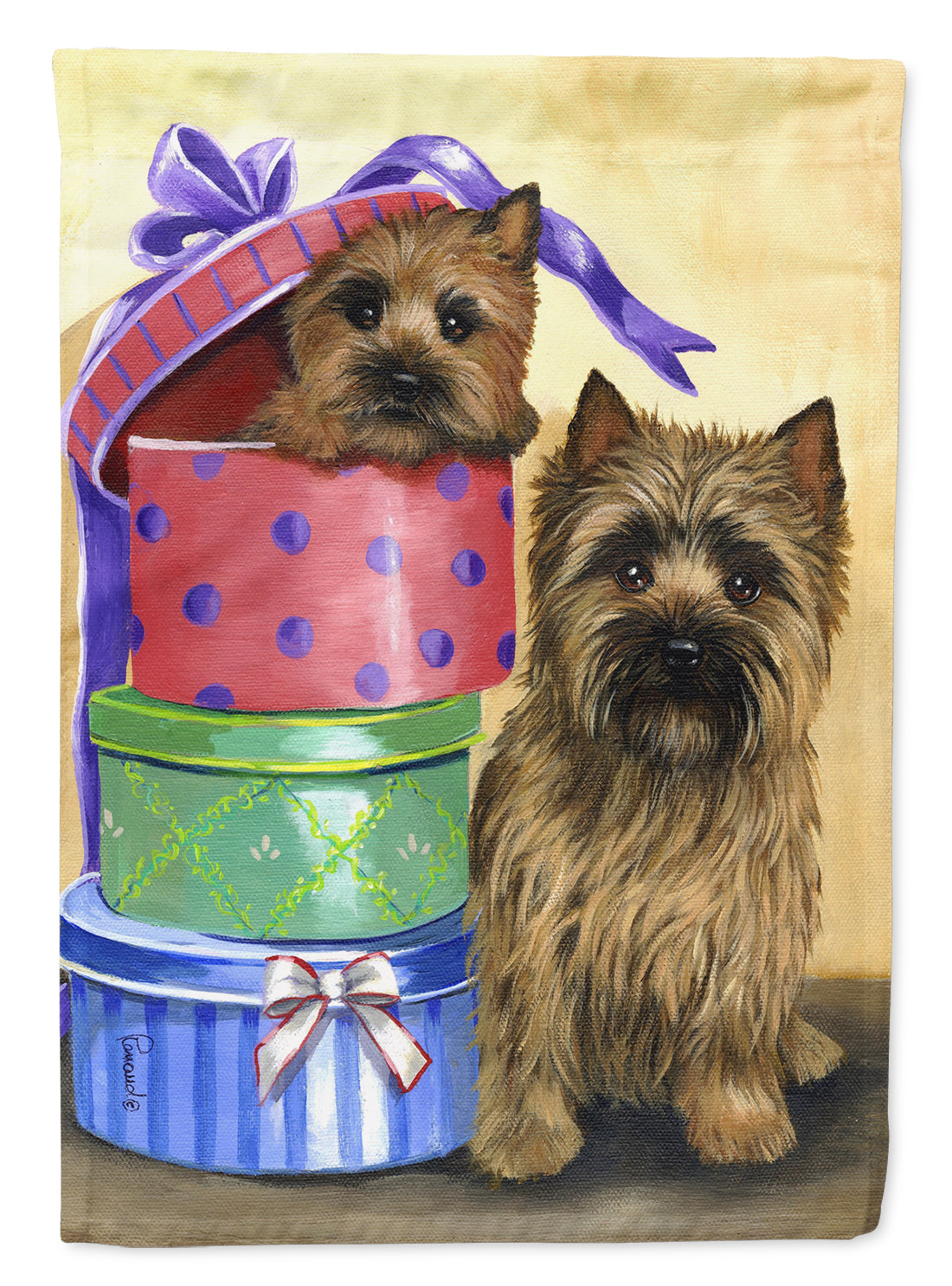 Cairn Terrier Boudoir Flag Canvas House Size PPP3045CHF  the-store.com.