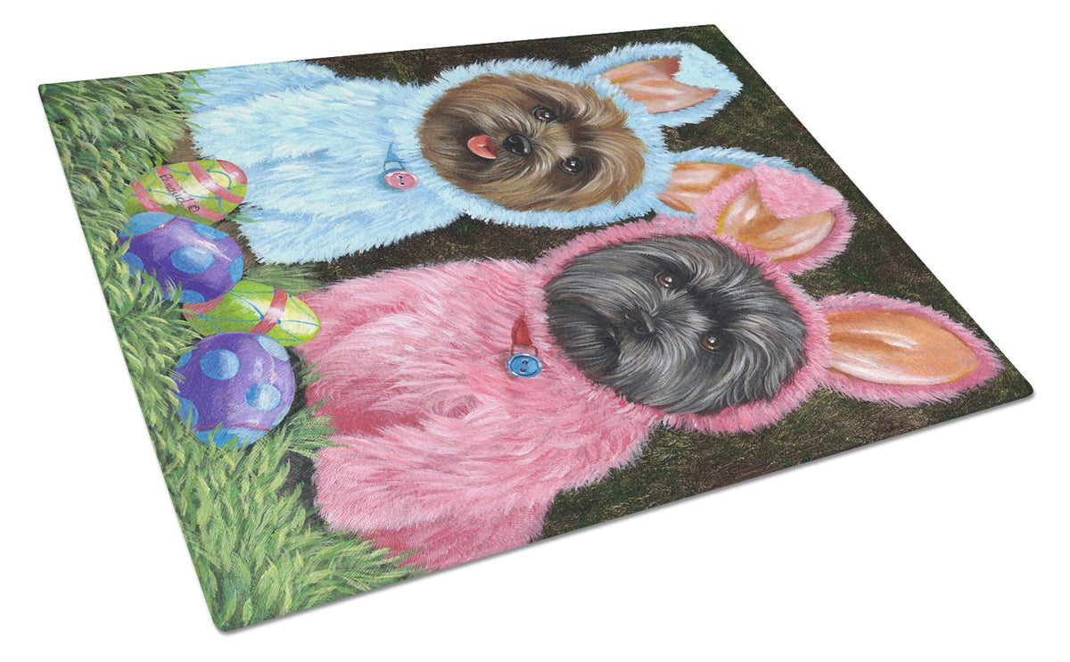Cairn Terrier Easter Bunnies Glass Cutting Board Large PPP3046LCB by Caroline&#39;s Treasures