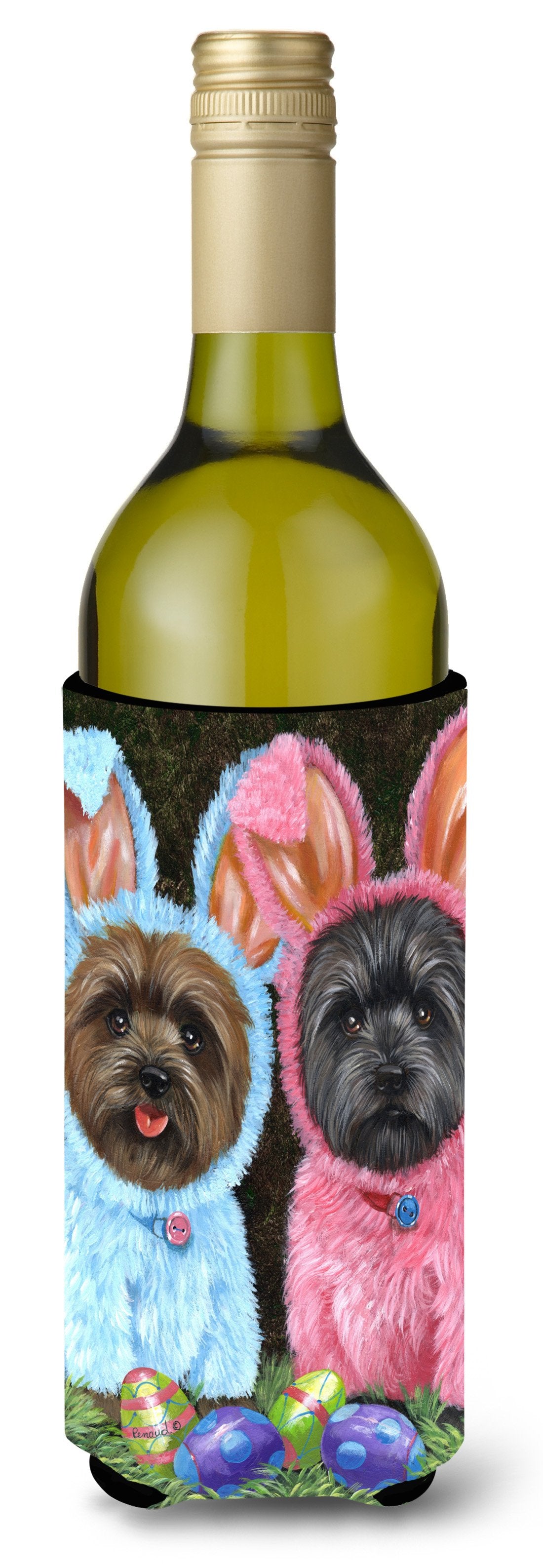 Cairn Terrier Easter Bunnies Wine Bottle Hugger PPP3046LITERK by Caroline&#39;s Treasures